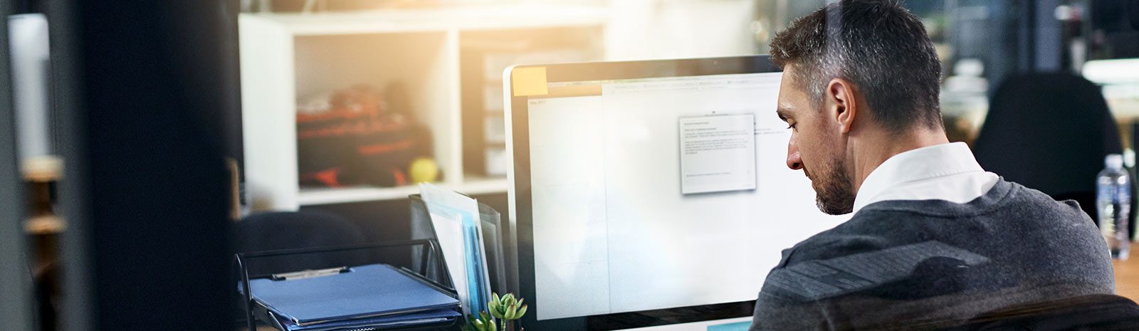 Man working at computer